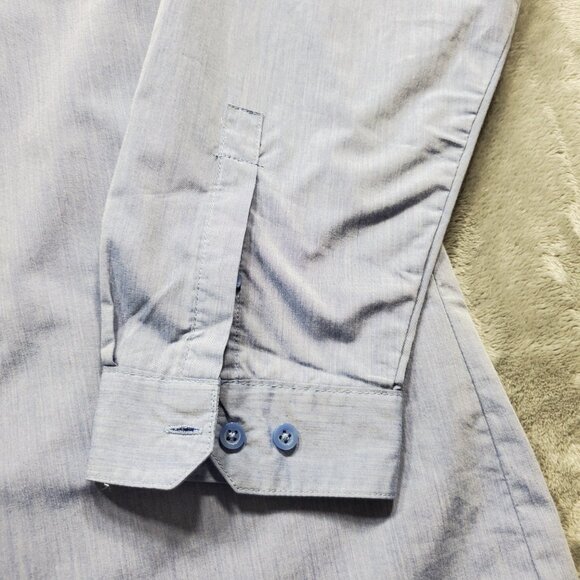 Chef Works Urban Collection Long Sleeve Button Up Chef Shirt Blue Men Sz XL - Picture 7 of 12